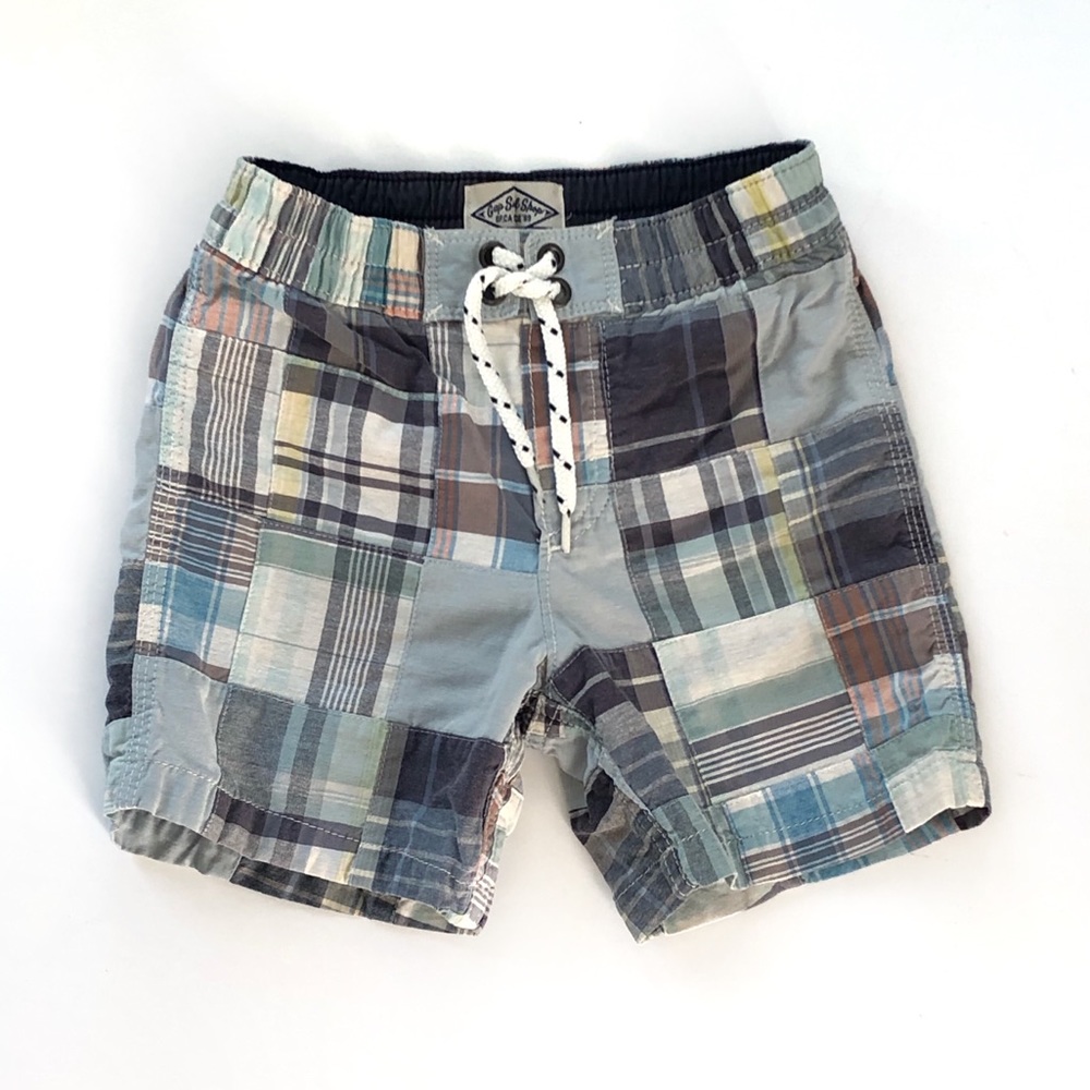Baby Gap boys Madras swim trunks